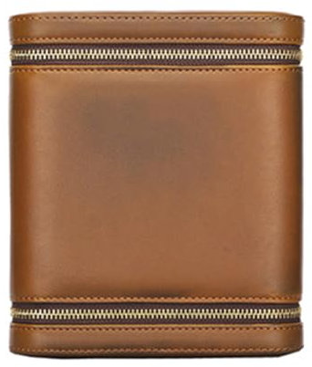Zigarrenschachtel Tragbarer Luftbefeuchter aus Zedernholz Zigarren-Humidor 6er-Pack Zigarrenetui Zigarettenetui Lederetui Zigarrentasche,Brown