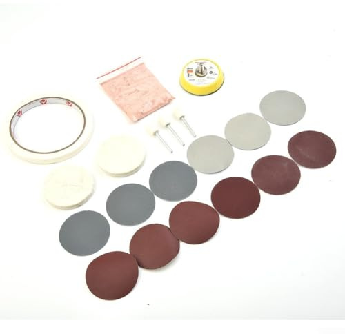 Glas-Polierkissen-Set, 20-teiliges Set, Rayon-Filz-Polierkissen, Polierkissen, Reinigung, Kratzer-Entfernung, Polierwerkzeuge für Uhrenglas