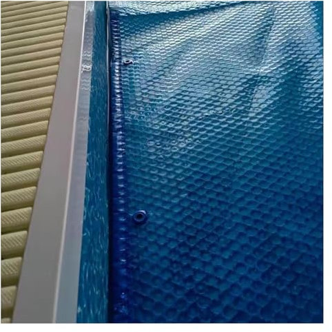 Solarplane Abdeckplane Pool 16 Mil Blaue Pool-Solarabdeckungen Für In Den Boden Eingelassene Pools, Luftpolster-Thermodecke Schwimmbadschutzabdeckung, 6 8 10 12 14 15 16 18 20 32 34 36 40 ft ( Size :