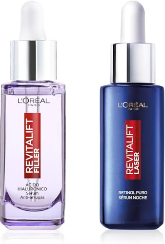 L'Oréal Paris Rutin dag och natt serumfyllmedel mot rynkor med hyaluronsyra, peptider, återfuktar, lyser, fyllmedel+serum laser med retinol anti-aging och anti-rynk inspirerad av koreansk kosmetika