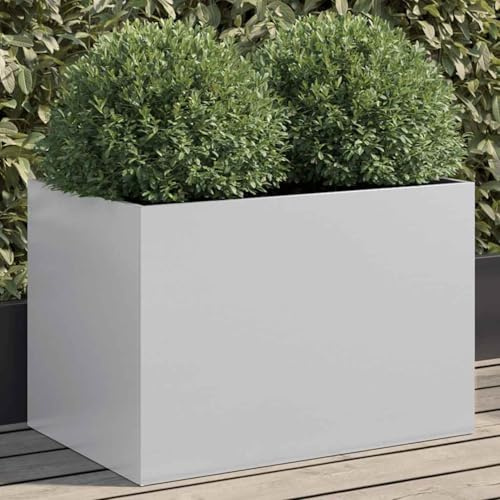 vidaXL Jardinière argenté 62x40x39 cm Acier galvanisé
