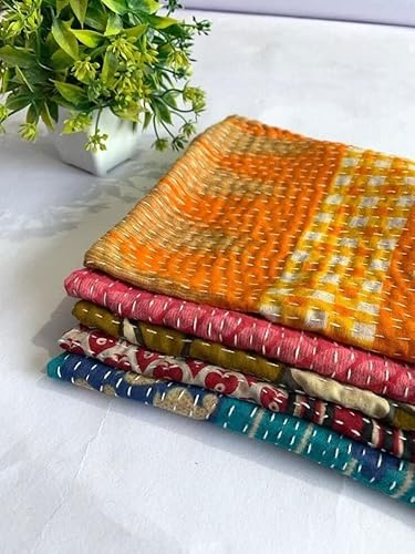 Marubhumi Cotton Cloth Napkins Multicolor, Washable, Reusable, Soft & Absorbent for Dining & Everyday Use - 16 x 16 Inches - Pack of 10
