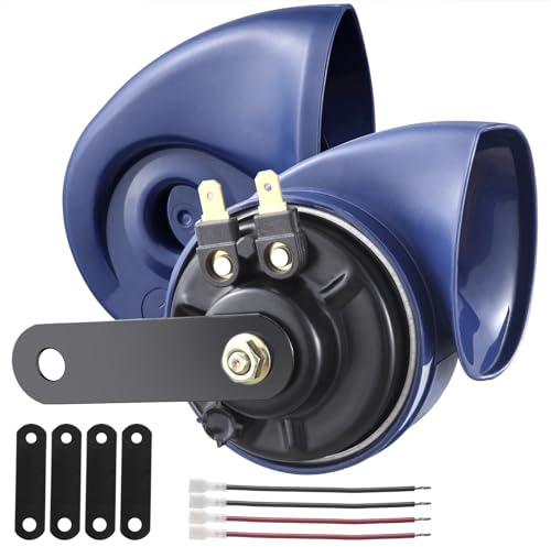Rupse Hupe 12V, Autohupe Laut 118dB, 2 Stück | Horn Signalhorn, für Pkw Lkw Wohnmobile Motorräder Schiffe