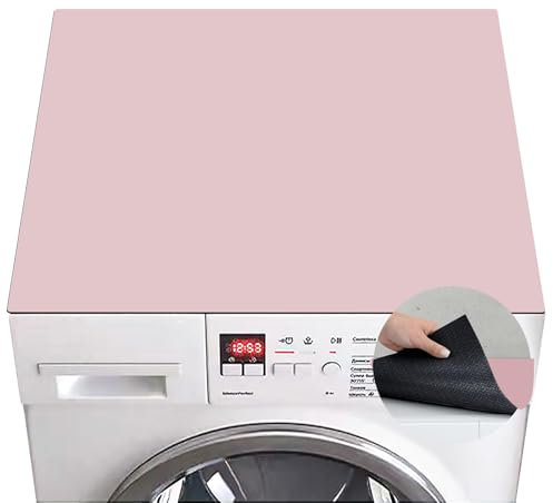 Housse De Protection Machine à Lave 60 × 60 cm, Housse Machine a Laver en Mousse Souple Découpable pour Machine à Laver Ou Sèche-Linge, Housse de Machine à Laver, Rose