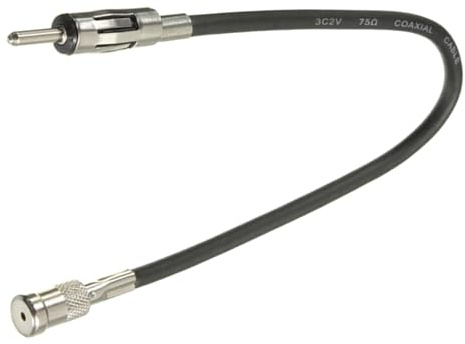Genérico Adaptador de Antena,Adaptador de Antena de Radio,Receptor de Antena DIN a ISO | Cable Adaptador de Antena de Radio estéreo para vehículo, Macho DIN a Conector Hembra ISO para Coche