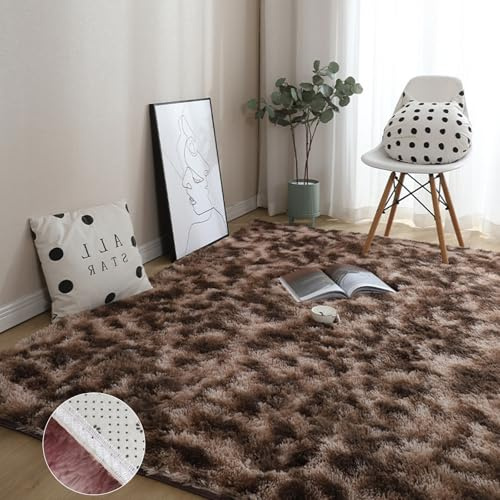 GOUSANG Tappeto in Finta Pelle di Pecora-Agnello 50 x 100 cm Tappeto Pelliccia Sintetica Design Elegante, Facile da Mantenere per Salotto, Camera da Letto, Corridoio, Cucina, Marrone