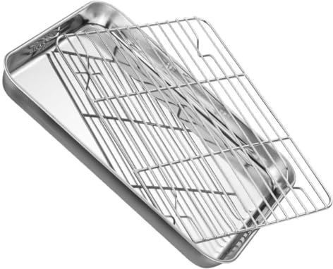 GRIRIW 1stück Edelstahl Ablageplatte Mit Netzhaken Multifunktionale Teeteller Leckage Und Ölfilterplatte Für BBQ Picknick Camping Und Haushaltsgebrauch