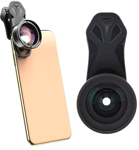 Lente de Cámara de Teléfono, Accesorio Profesional Clip Universal en la Fotografía de Teléfonos Celulares Cámara Adjunta Móvil Adicional 120 Grados Gran Angular 10x Kit de Lente