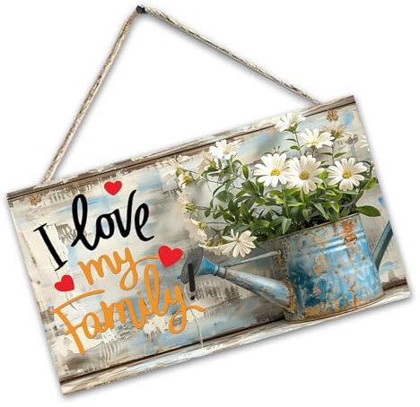 Motivierende Sprüche Familienzitat Holzschild Nostalgischer Türhänger Wandkunst Dekoration Garten Haus Holz Hängende Plaketten