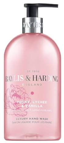 Baylis & Harding Peony, Lychee & Vanilla Luxury Hand Wash, 500ml
