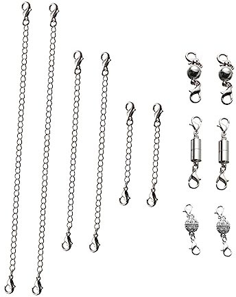 AKOOSY 1set Necklace Silver Jewelry Making Accessories for Necklaces and Anklets Easy to Install Design