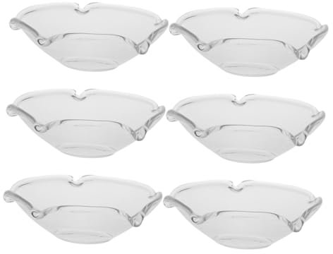 ADOCARN 6pcs Glass Candle Drip Protection Plate Taper Candle Drip Catcher Reusable Guard for Wedding Party
