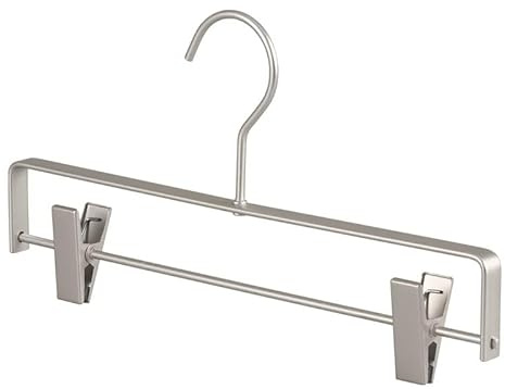 10-Stück-Satz High-End-Matt-Gold-Aluminium-Hosenklemm-Kleiderhalter, 30 cm super glatter Kleiderhalter, langlebiger Metall-Kleiderhalter, Aluminium-Legierung-Kleiderhalter