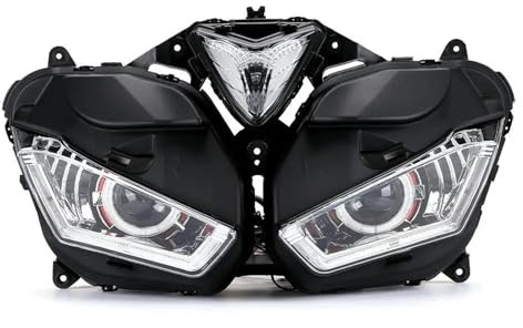 Faretti Moto Led Fari Anteriori Moto Angel Demon Eye HID Proiettore HID Angel Eye Per YZF R25 Per R3 R25 2013-2017 Fari Moto(Bule)