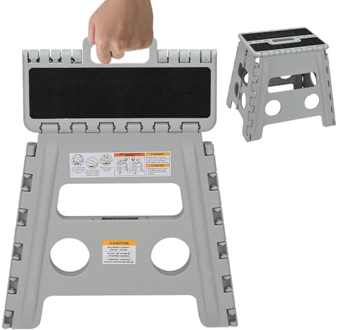 TMZDCJK 32cm Folding Step Stool with Handle, 109kg Load