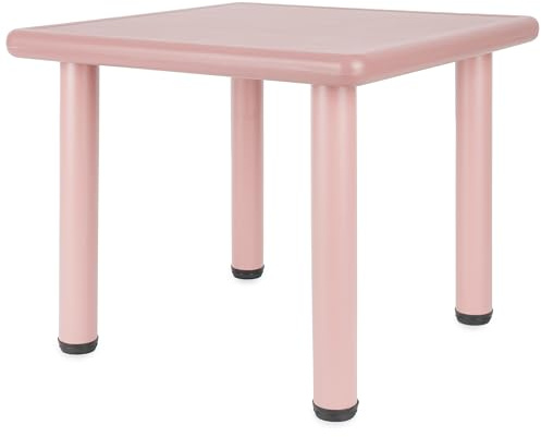 Bieco Kindertisch Groß Dreamy Rose 62x 62x 52 cm | Kinder Tisch | Gartentisch Kunststoff | Gartenmöbel Outdoor | Gartenmöbel Outdoor Plastik Tisch