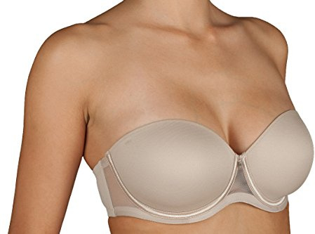 Selene Reggiseno Donna Balconcino con Ferretto e Spalline removibil Coppa Art. Esmeralda (7, Terra)