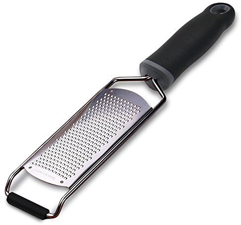 Stainless Steel Cheese Grater, Ergonomic Soft Handle Lemon Ginger Potato Zester with Plastic Cover