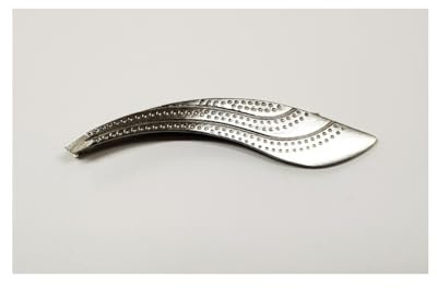 Trade Shop - 2 Pinzette Acciaio Inox Curva Obliqua Sopracciglia Pinza Precisione Depilazione