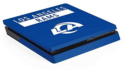 Skinit Decal Gaming Skin Compatible with PS4 Slim - Officially Licensed NFL Los Angeles Rams Blue Performance Series Design