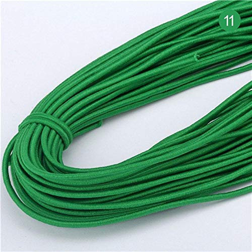 Cuerda elástica redonda de 2 mm de grosor, banda de goma gruesa, para hacer proyectos al aire libre, tienda de campaña, kayak, barco, costura, ropa, accesorios de 43 metros 2 mm Color 11