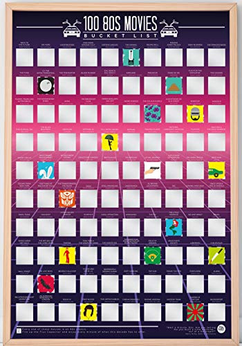 Gift Republic 80s Movies 100 Bucket List Rubbelposter 42 x 60 cm