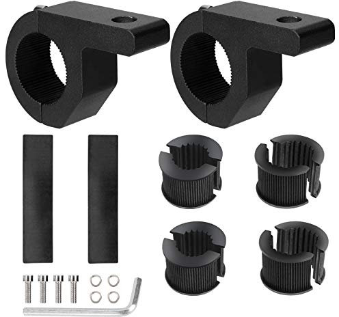 QIMEI-SHOP Light Bar Mount Kit 19-32mm Universal Work Light Tube Clamp Mounting Brackets for Off-Road Vehicles Car Truck Boat Black 2 Set