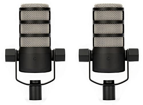 RODE PodMic Broadcast-Grade Microfono dinamico per applicazioni podcast, confezione da 2