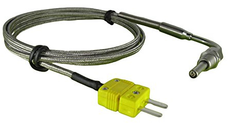 Motor Exposed Tip EGT Temperature Sensors Sender K Type Thermocouple with 6.6 ft Cable & Mini Connector for Car Exhaust Gas Temperature Measurement