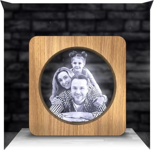 Lampephoto.fr - Personalisierte lampe mit foto und text durch Lasergravur. Geburtstagsgeschenk fotolampe Geschenkidee für weihnachten. Geschenk für Mann und Frau. 3D lampe mit Bild. Fotogeschenk