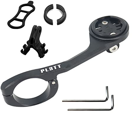 PLATT Bike Computer Mount for Wahoo Elemnt,Aluminum Alloy Bicycle Wahoo Elemnt Mount Compatible with 31.8mm 25.4mm Handlebar(Black)