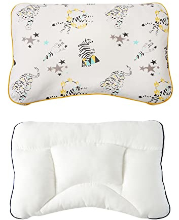Reidio 1Pcs Toddler Pillows with Removable Soft Pillowcase Kids Pillows for Sleeping Ergonomic Design Machine Washable (3-8T, Yellow)