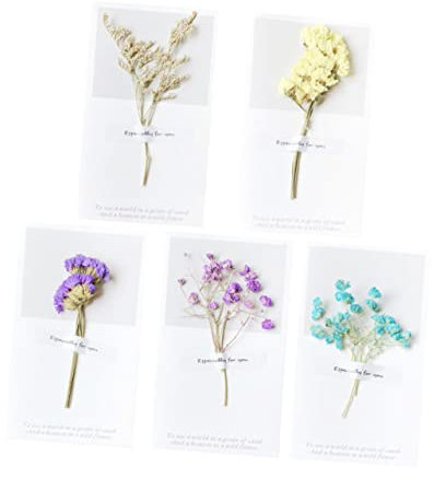 STOBOK 10st Partykarte Hochzeitskarten Grußkarten Mit Gepressten Blumen Signaturkarten Karten Wünschen Jubiläumskarten Vintag Danke Karten Valentinstag Geschenkkarte Party-gruß Hölzern