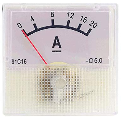 Analogico Corrente Pannello Meter per 0-20A Amperometro Quadrato Corrente Test Tipo Meccanico per Pannello Meter Amp Voltmetro 12v Marine