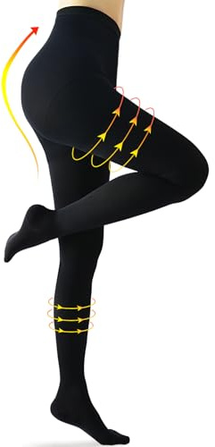 CASMON 15-20 mmHg Medical Compression Pantyhose for Women & Men, Closed Toe Compression Tights for Varicose Veins Edema