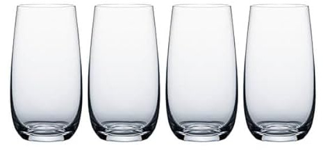 Ravenhead Kings Set of 4 Hiball Glasses 510ml | Elegant 51cl Drinking Glass Set for Dining, Entertaining & Everyday Use, Durable & Dishwasher Safe