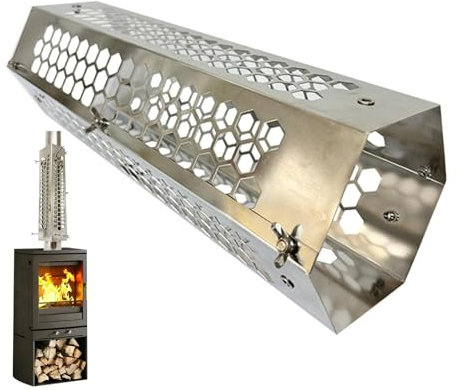 itrimaka Tubo per stufa a legna, canna fumaria staccabile in acciaio inossidabile con fori aperti, tubo metallico anti-scottatura per stufe a legna, caminetti, stufe da picnic
