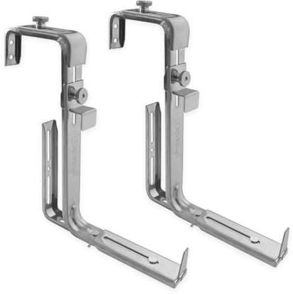 protanic Universal-Balkonkastenhalter aus Edelstahl, 2er-Set, Blumenkastenhalterung, Halterung