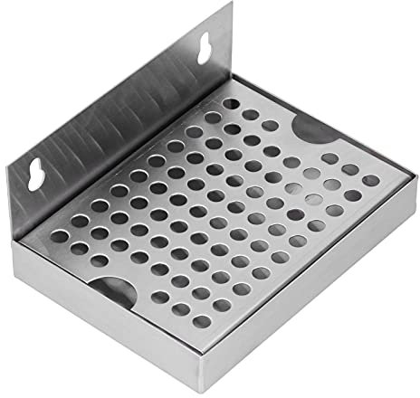 SWAYVES Wall-Mounted Beer Drip Tray, Stainless Steel Drip Tray for Kegerator Home Bar, Beer Tower Drip Pan