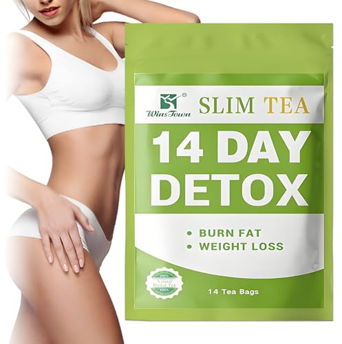 14 Tage Detox TEE, Natüirlich Entwässerungstee Body Cleanse Detox Tea mit Grüner Tee, Blätter, Natürliche Pflanzen Tee für Männer und Frauen