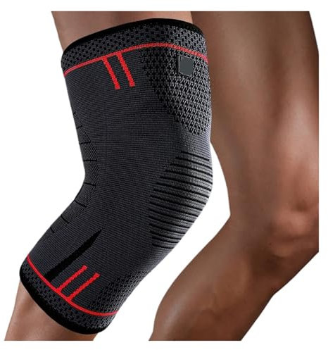 MTKSFDC Knee Pads for Work 1pair Elastic Knee Pads Nylon Sports Fitness Kneepads Breathable Running Basketball Volleyball Knee Support(Red,M)