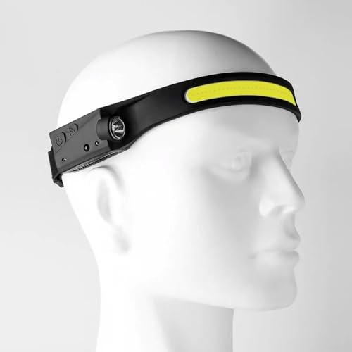 Lampe frontale à capteur LED, rechargeable, 5 modes d'éclairage, IPX4 résistant à l'eau, utilisation multi-scènes pour le camping, la course, la pêche
