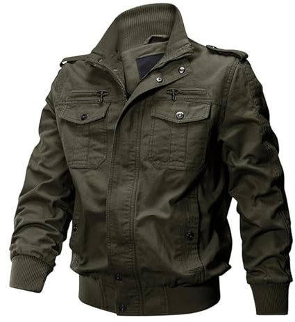 Giacca Bomber da Uomo, Giacchetto Primaverile Uomo- Estive Casual Leggero Giacche Bomber Militare Full Zip Sport Baseball Giacca a Vento Giacca Primavera Uomo Giacca Outwear alla Moda