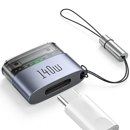 Adaptador magnético USB C a 3 de 140 W, Adaptador magnético USB C, Carga rápida para MacBook Pro M1 2021/M2 (2023,14/16), MacBook Air M2 (13''/15), M3 Air (13''/15)/M3 Pro (2024,14