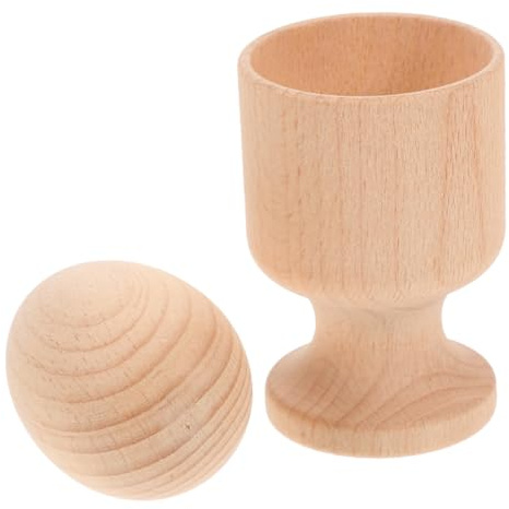 YARNOW Jeu Éducatif Bois Montessori avec Oeufs et Coquetiers Sensoriel pour Développement Précoce
