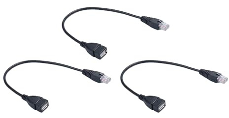 ZwaitL Adaptateur compact USB femelle vers RJ45 mâle - Câble USB vers RJ45 - Compatibilité universelle pour systèmes Windows Linux et périphériques Ethernet
