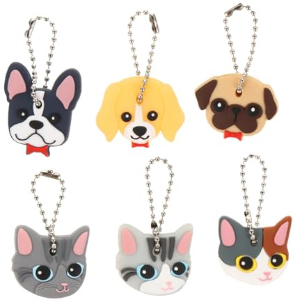 DECORNIJIA 6 Pezzi Copricchiavi in Colorati Coperture Protettive per Chiavi Morbide e Facili da Indossare Cappucci Identificatori Simpatici per Uso e Regalo