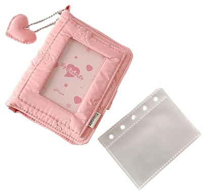 Piccolo album fotografico da 7,6 cm, con inserti rimovibili, design minimalista, organizer da viaggio a 5 anelli