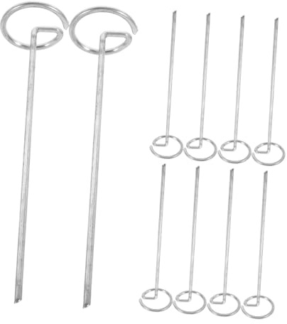 HIAKDOFT Piquets Métalliques de Jardin 152 Mm G Tête Pointue – Fixation Solide pour Pelouse et Toiles de Paillage – Lot de 20 Épingles D’aménagement Paysager Polyvalentes pour Jardin