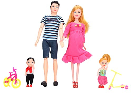 Stylebest Familienpuppenset mit 5 Teilen, Premium-Design für Kreatives Spielen für ab 7 Jahren